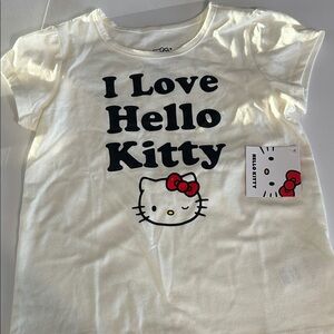 Hello Kitty Kids White T-Shirt with Red Bow